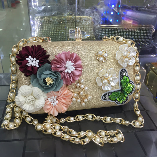 MRY · Satin floral dinner bag
