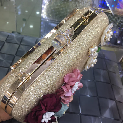 MRY · Satin floral dinner bag