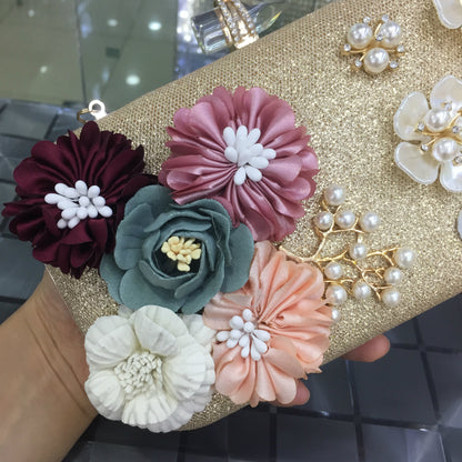 MRY · Satin floral dinner bag