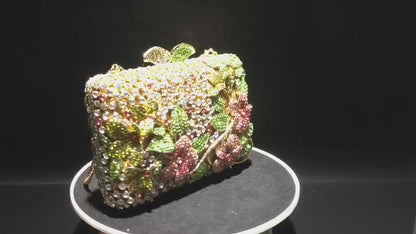 MRY · Rhinestone flowers continuously empty dinner bag