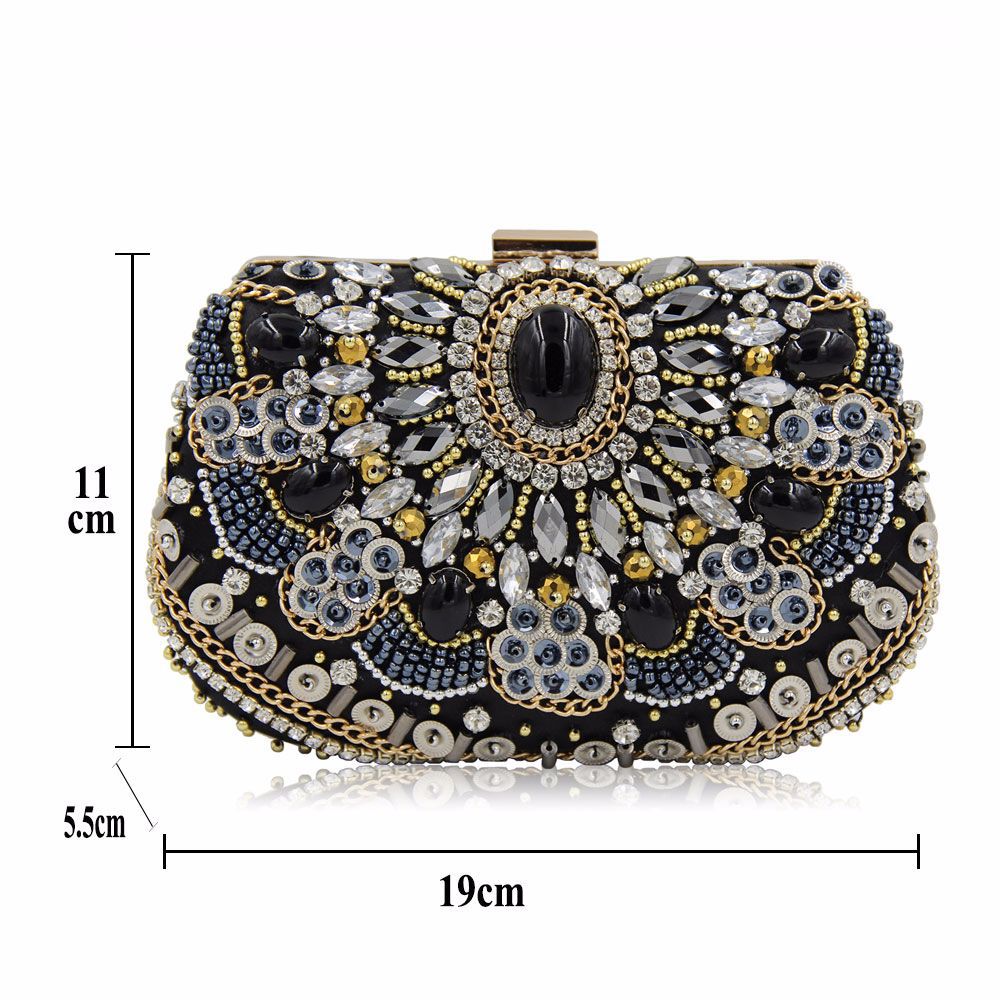 MRY · Vintage beaded and diamond-encrusted dinner bag