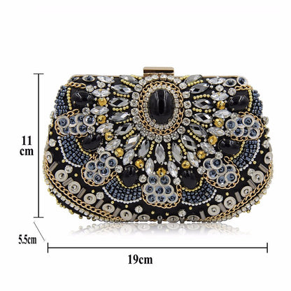 MRY · Vintage beaded and diamond-encrusted dinner bag
