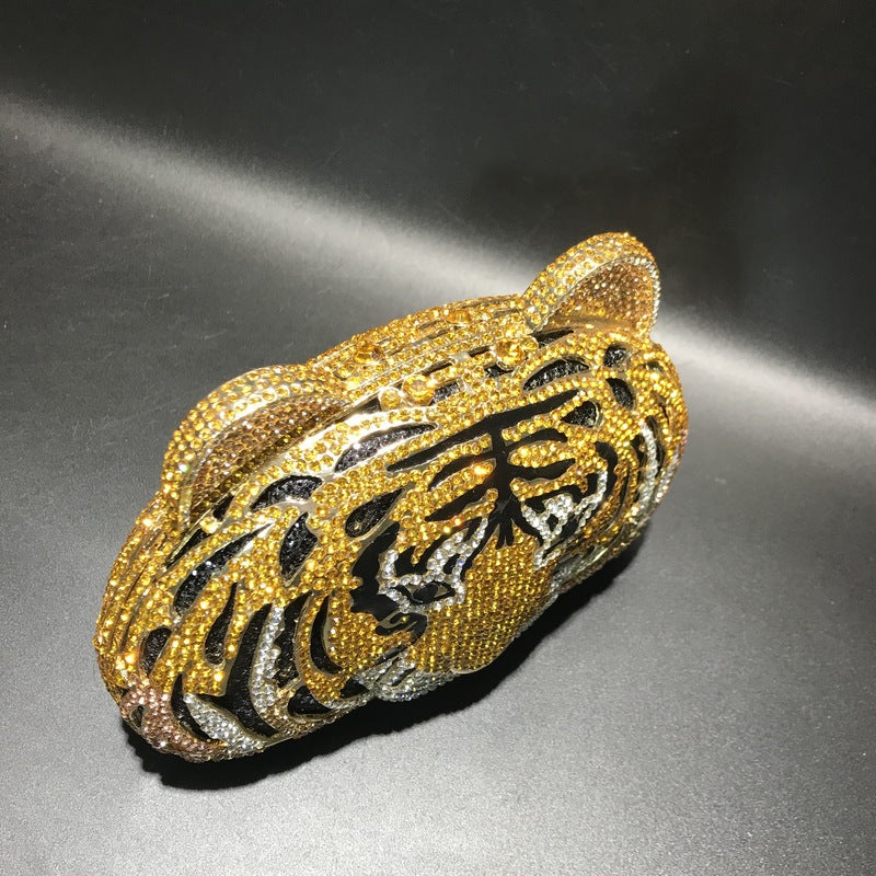 MRY · Tiger head rhinestones whereas empty dinner bags