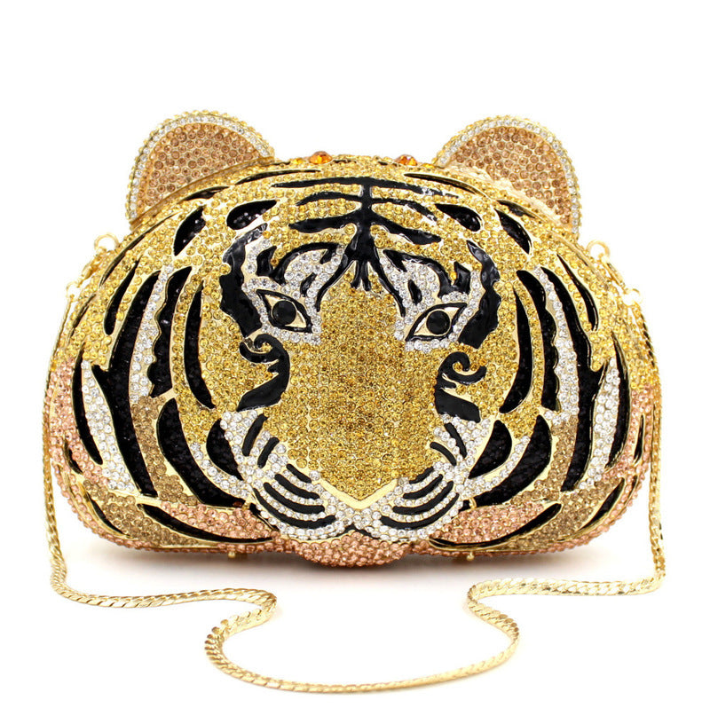 MRY · Tiger head rhinestones whereas empty dinner bags