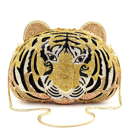 MRY · Tiger head rhinestones whereas empty dinner bags