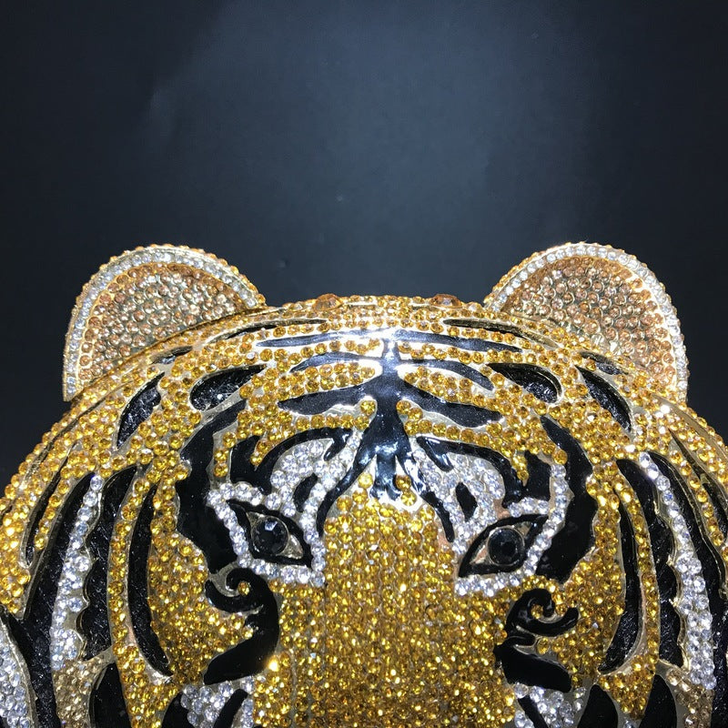 MRY · Tiger head rhinestones whereas empty dinner bags