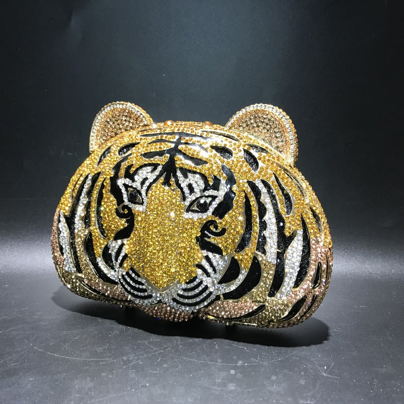 MRY · Tiger head rhinestones whereas empty dinner bags