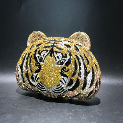 MRY · Tiger head rhinestones whereas empty dinner bags