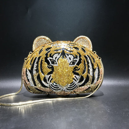 MRY · Tiger head rhinestones whereas empty dinner bags