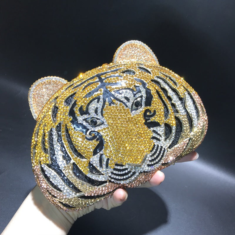 MRY · Tiger head rhinestones whereas empty dinner bags