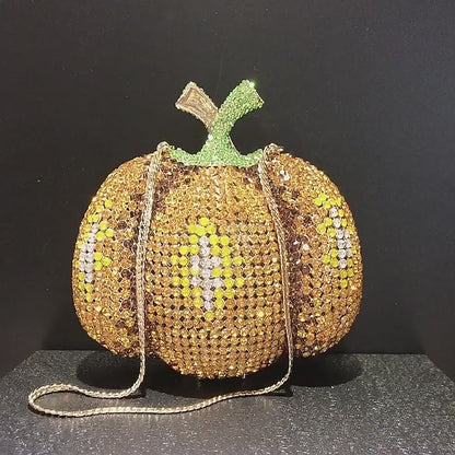 MRY · Pumpkin and diamond dinner bag