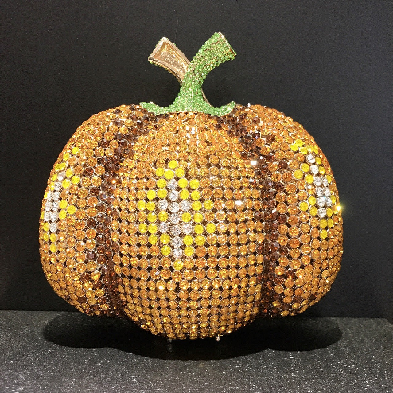 MRY · Pumpkin and diamond dinner bag