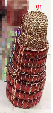 MRY · Lipstick and diamond dinner bag