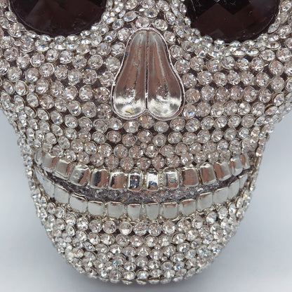 MRY · Diamond-encrusted skull dinner bag