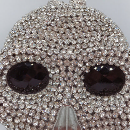 MRY · Diamond-encrusted skull dinner bag