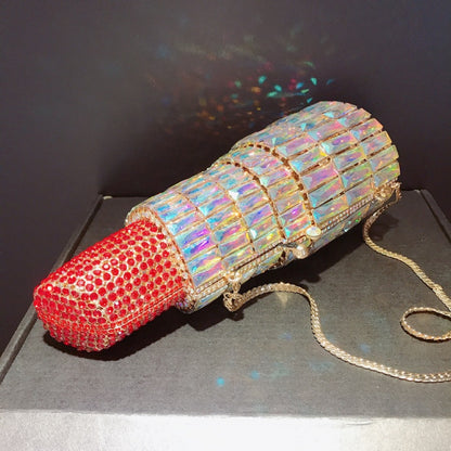 MRY · Lipstick and diamond dinner bag