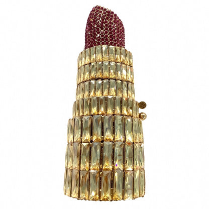 MRY · Lipstick and diamond dinner bag