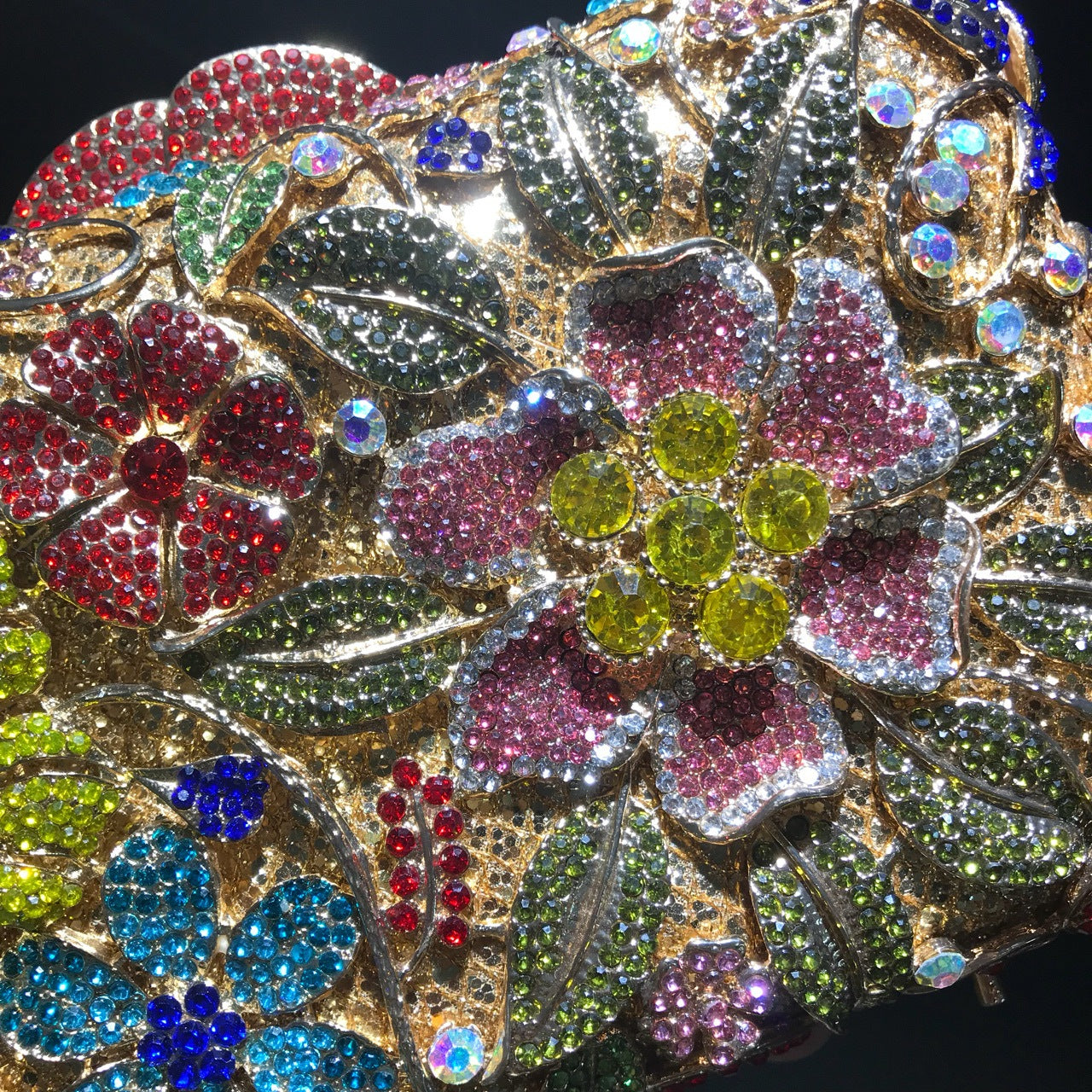 MRY · Floral and diamond-encrusted dinner bag