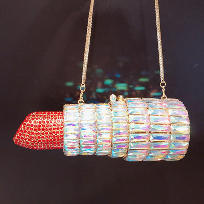 MRY · Lipstick and diamond dinner bag