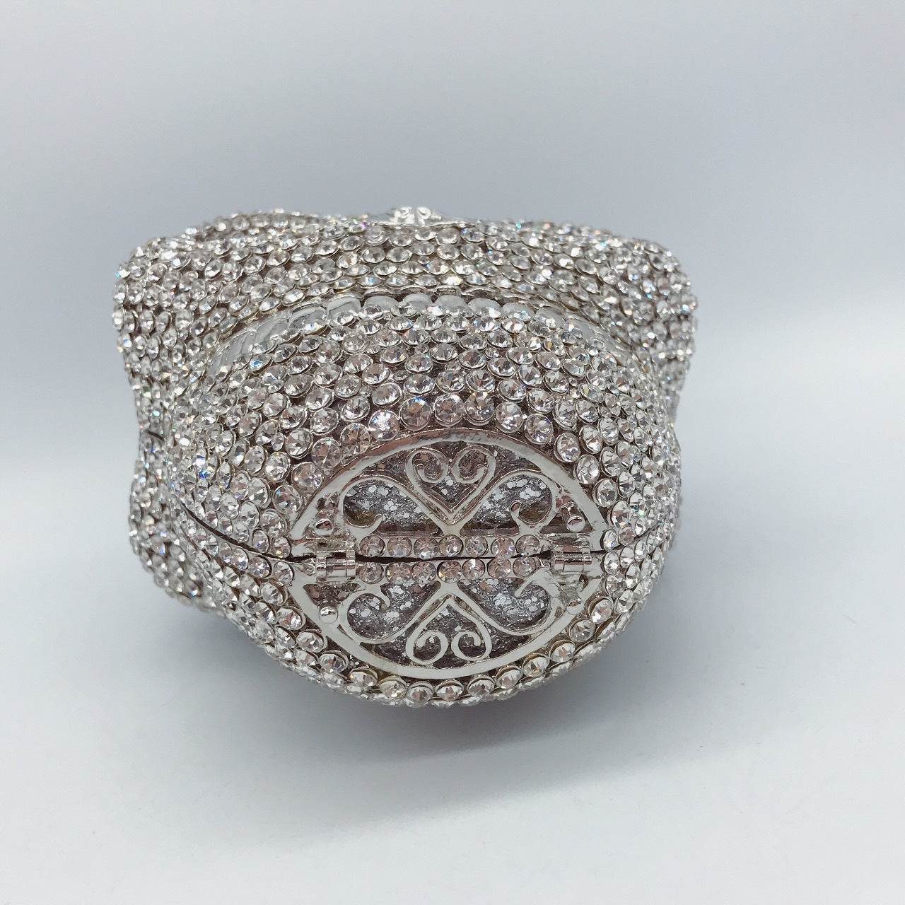 MRY · Diamond-encrusted skull dinner bag