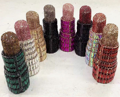 MRY · Lipstick and diamond dinner bag