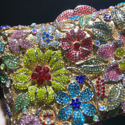 MRY · Floral and diamond-encrusted dinner bag