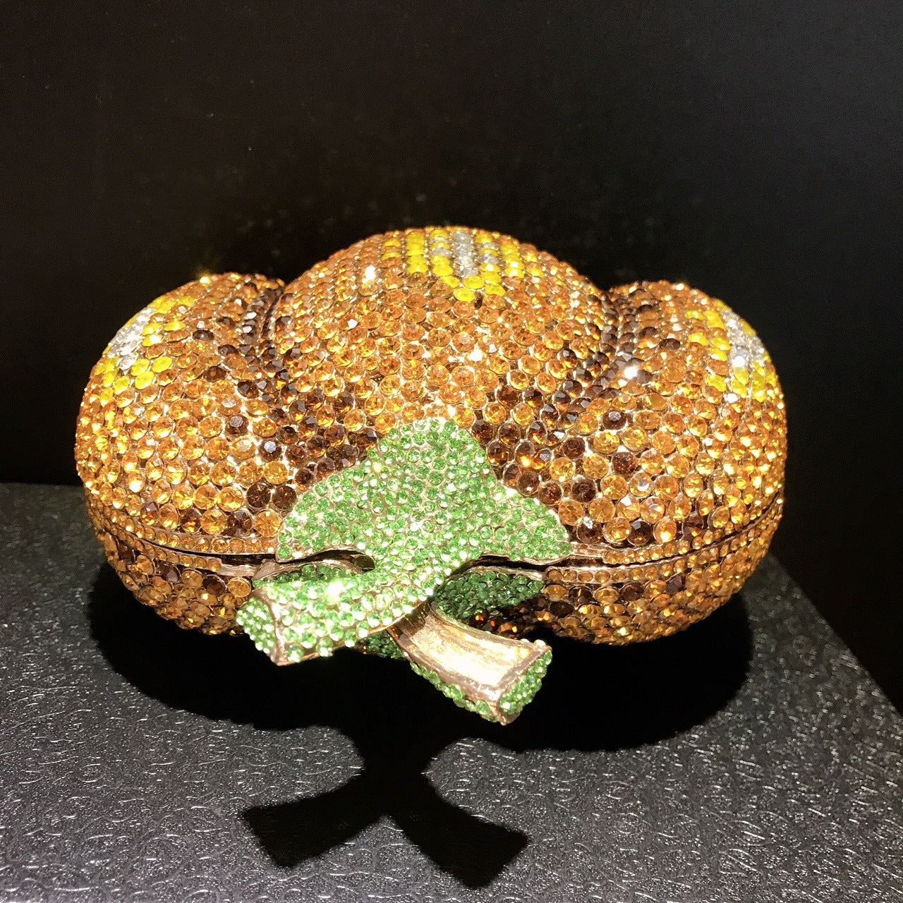 MRY · Pumpkin and diamond dinner bag
