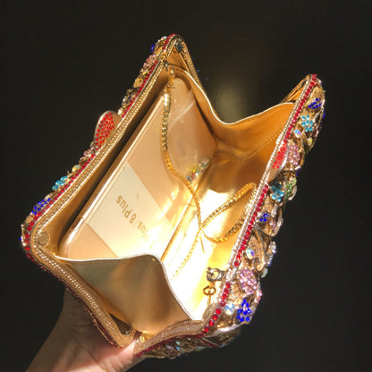 MRY · Floral and diamond-encrusted dinner bag