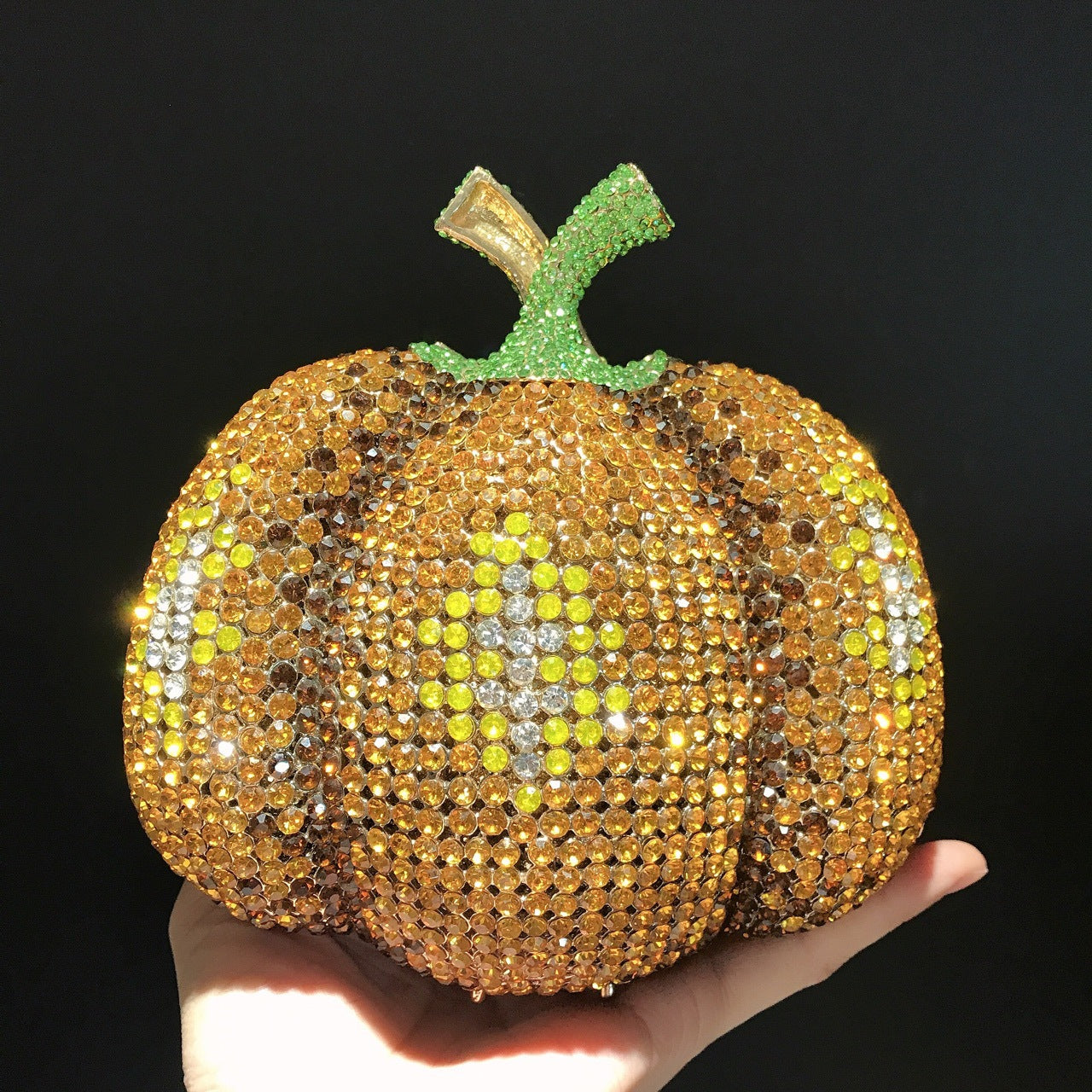 MRY · Pumpkin and diamond dinner bag