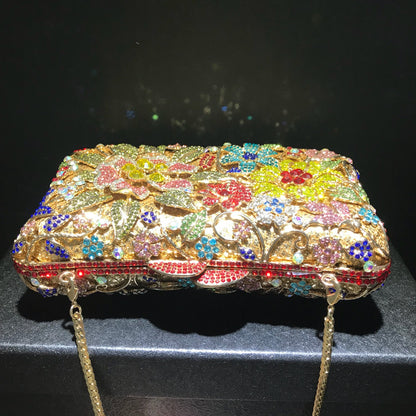 MRY · Floral and diamond-encrusted dinner bag