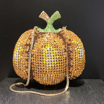MRY · Pumpkin and diamond dinner bag