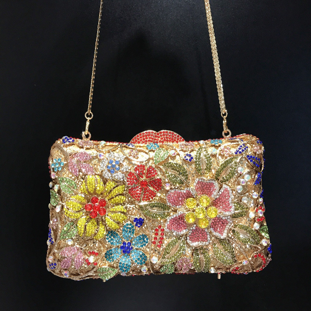 MRY · Floral and diamond-encrusted dinner bag