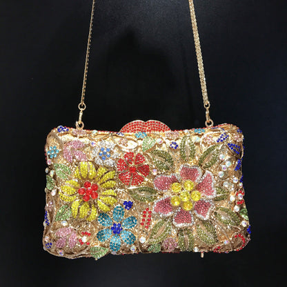 MRY · Floral and diamond-encrusted dinner bag