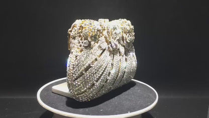 MRY · Rhinestone rose skein empty dinner bag